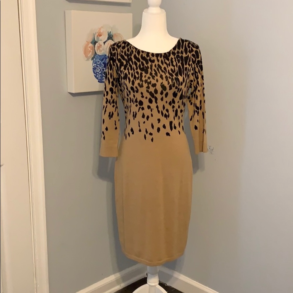 C Wonder Leopard print sweater dress sz S